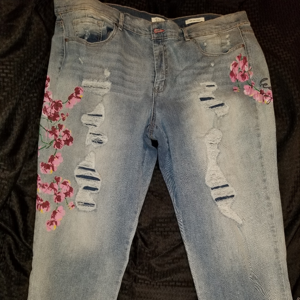 Plus Size  painted Jeans Jessica Simpson size 24w